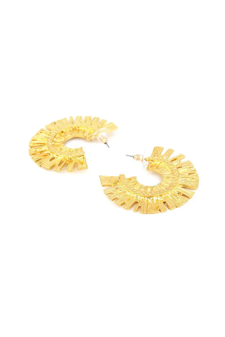 Isabelle Golden Semicircle Earrings