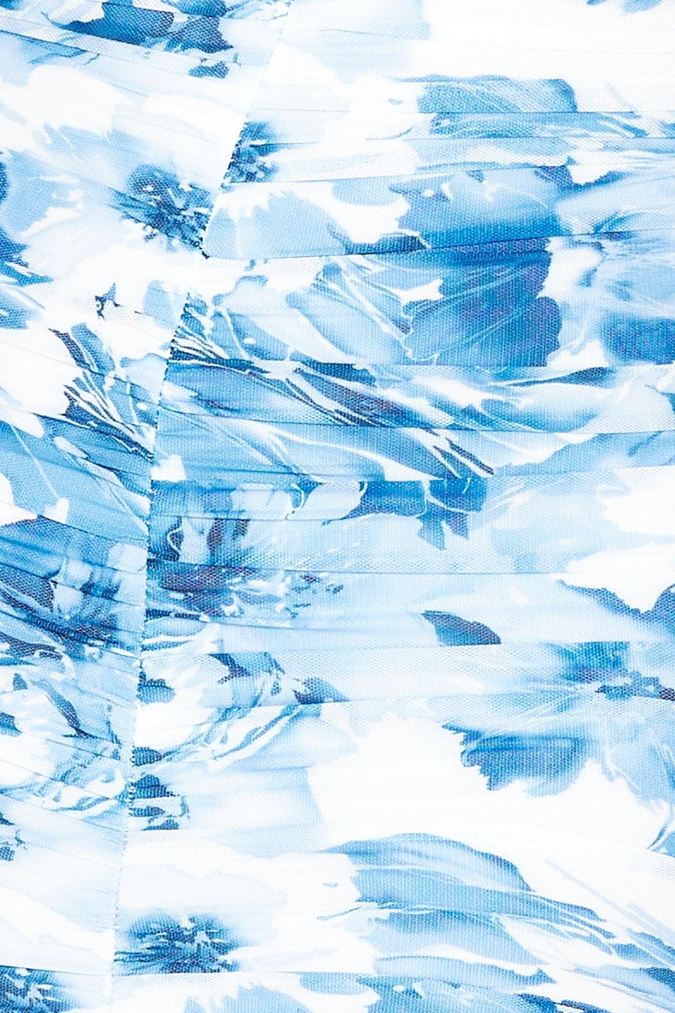 Floral Mesh Cut-Out Backless Midi Dress