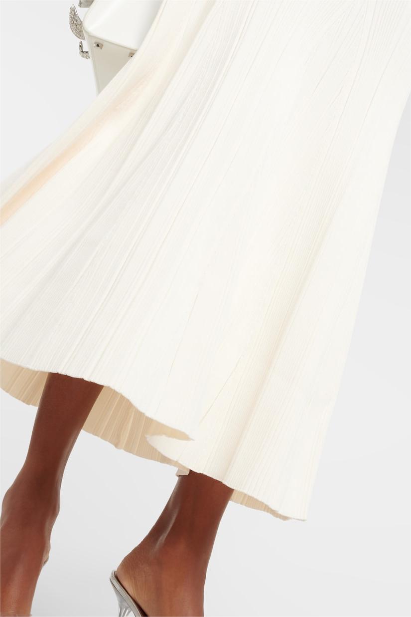 Jersey Button Long Sleeve Midi Dress