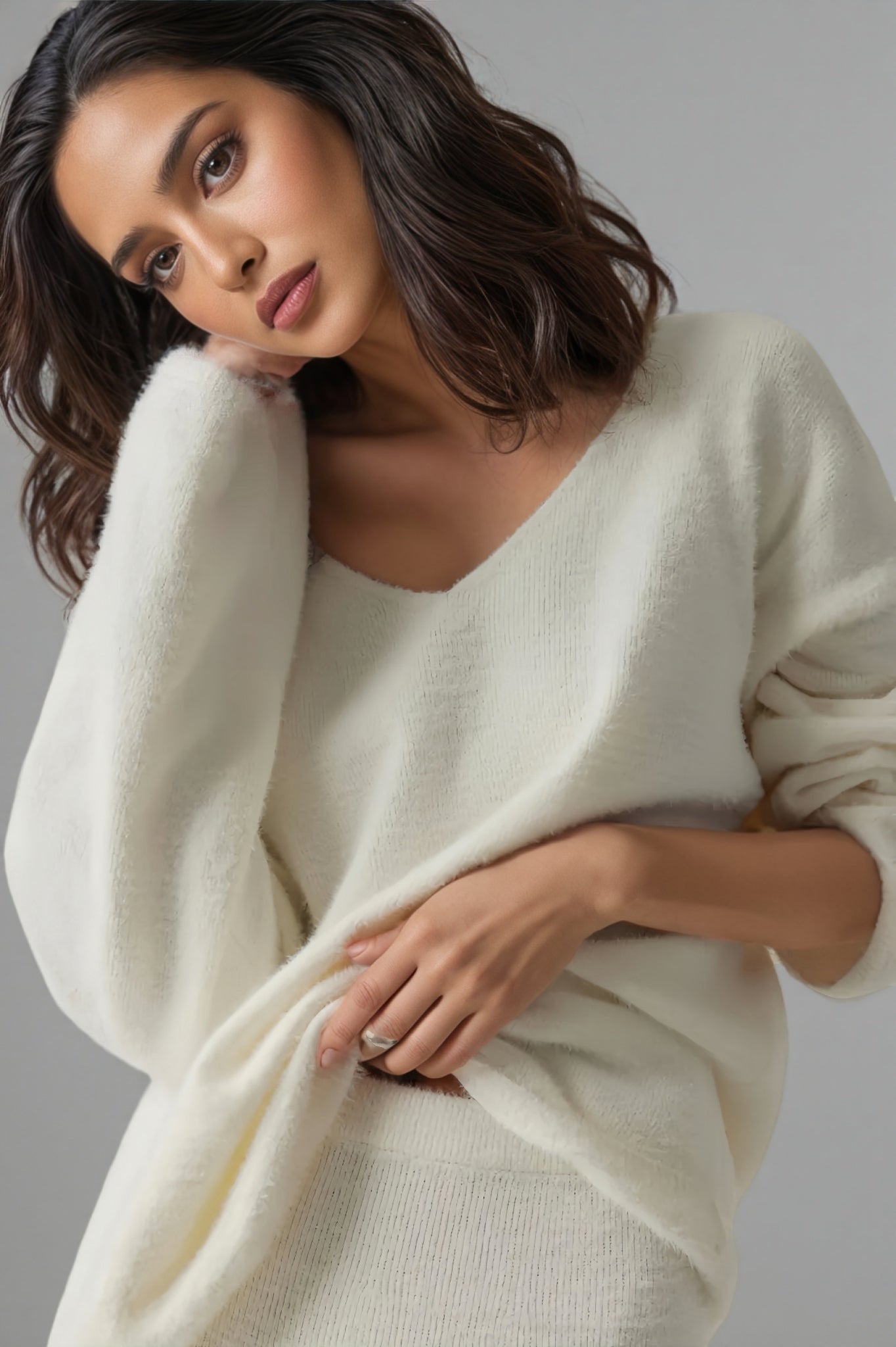 Peony Knit Top ï¼?Mid Waist Midi Skirt Set