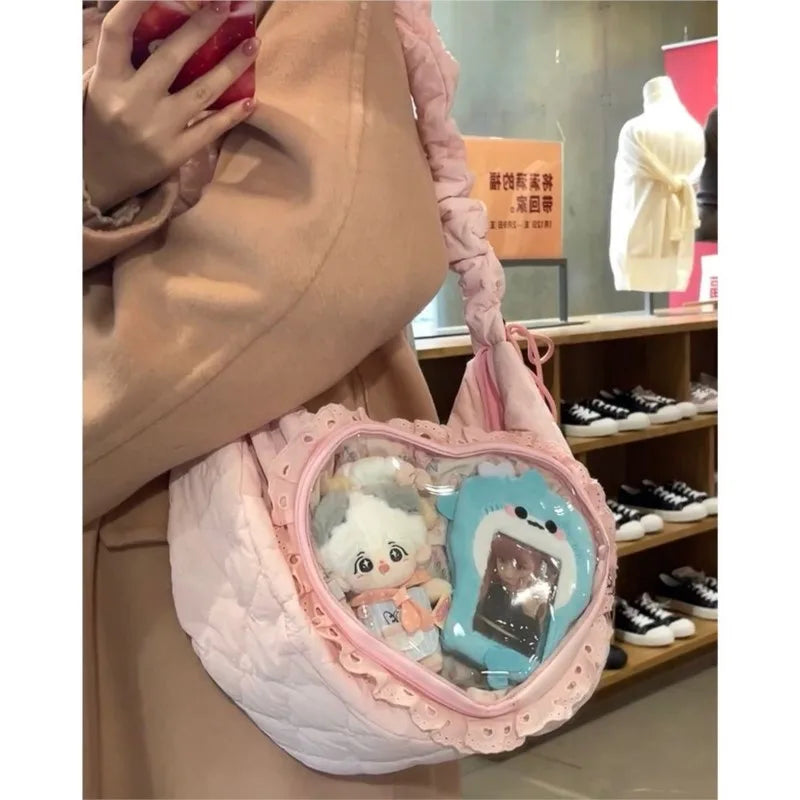 Transparent Heart Ita Bags Casual Crossbody