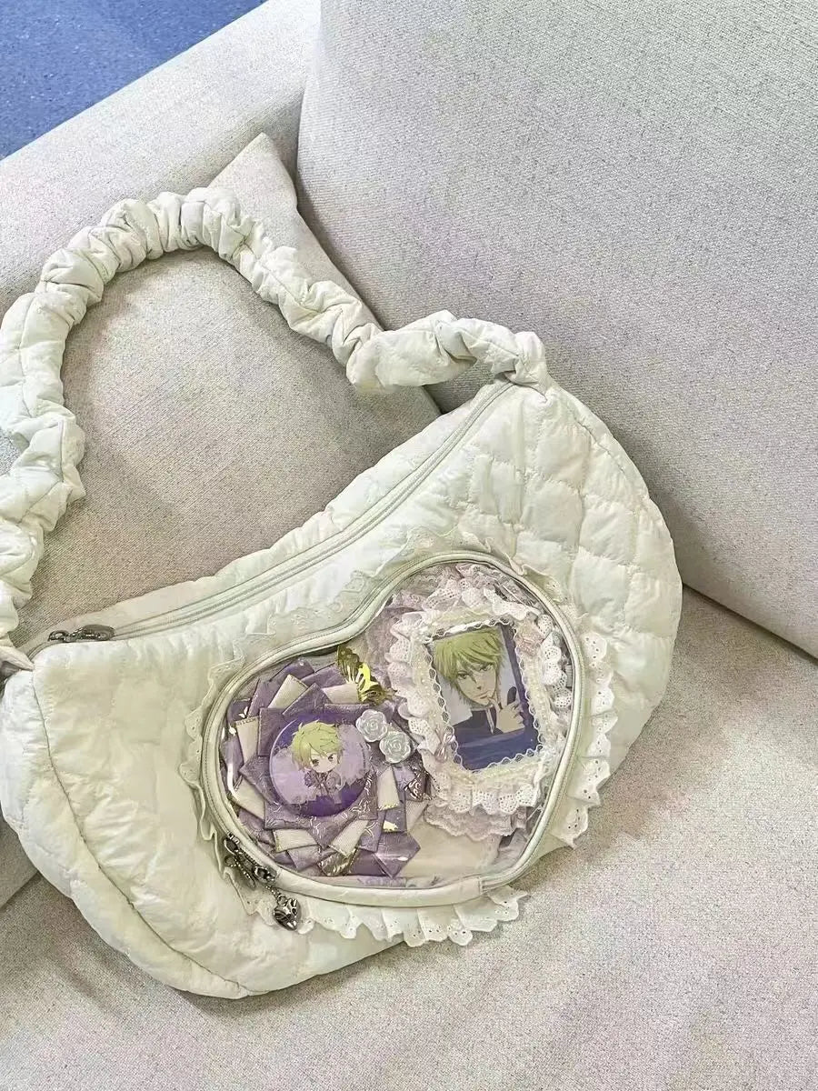 Transparent Heart Ita Bags Casual Crossbody