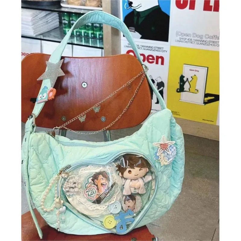Transparent Heart Ita Bags Casual Crossbody