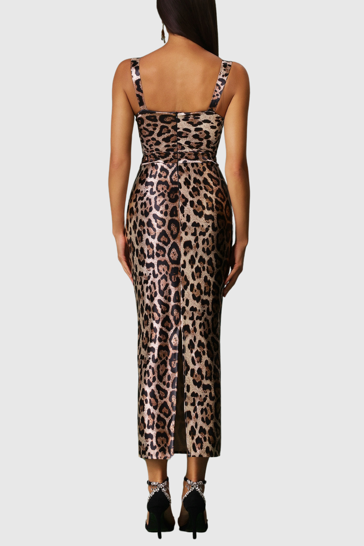 Jonette Leopard Midi Dress