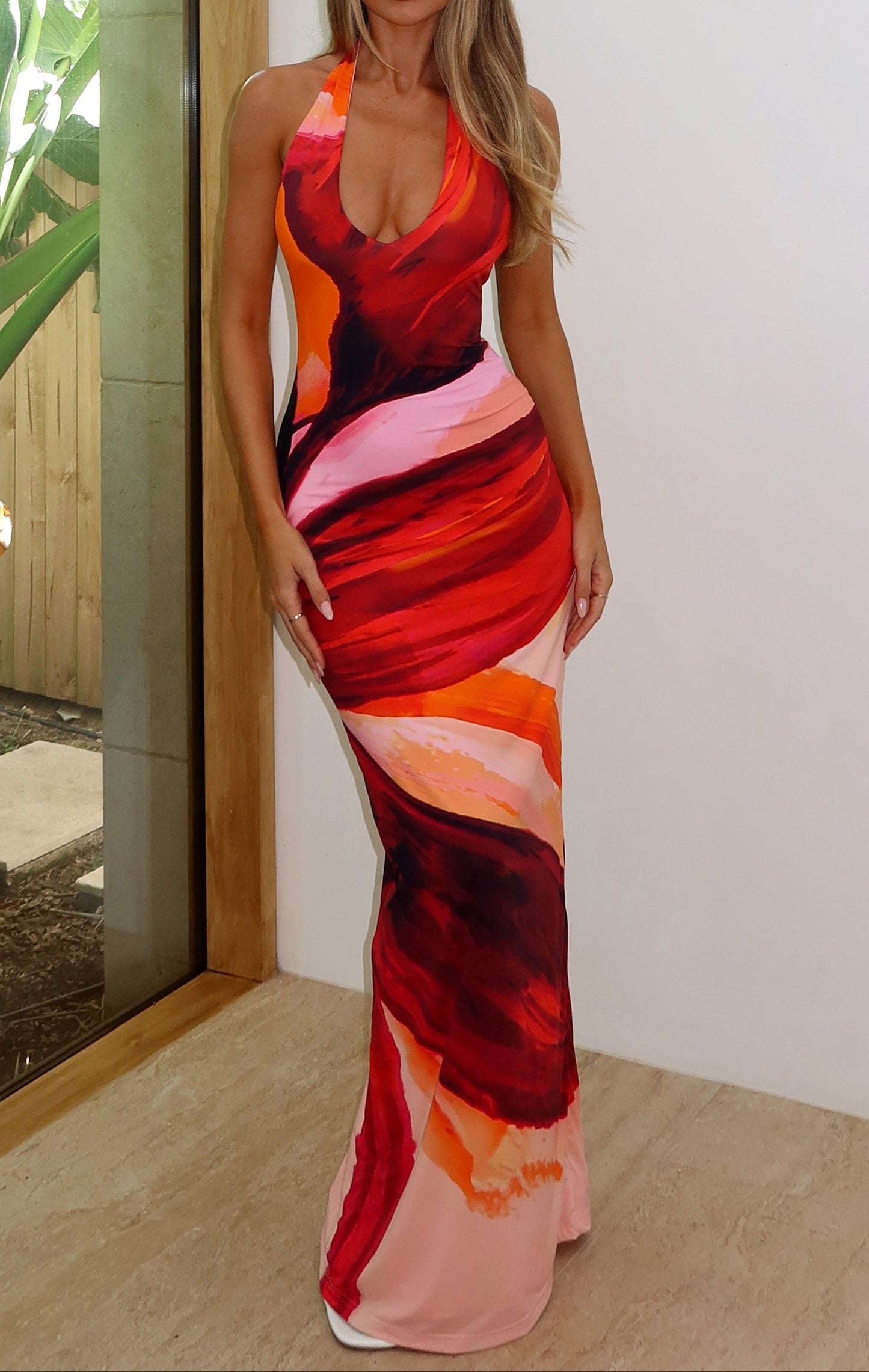 Marta Maxi Dress Sunset Petal