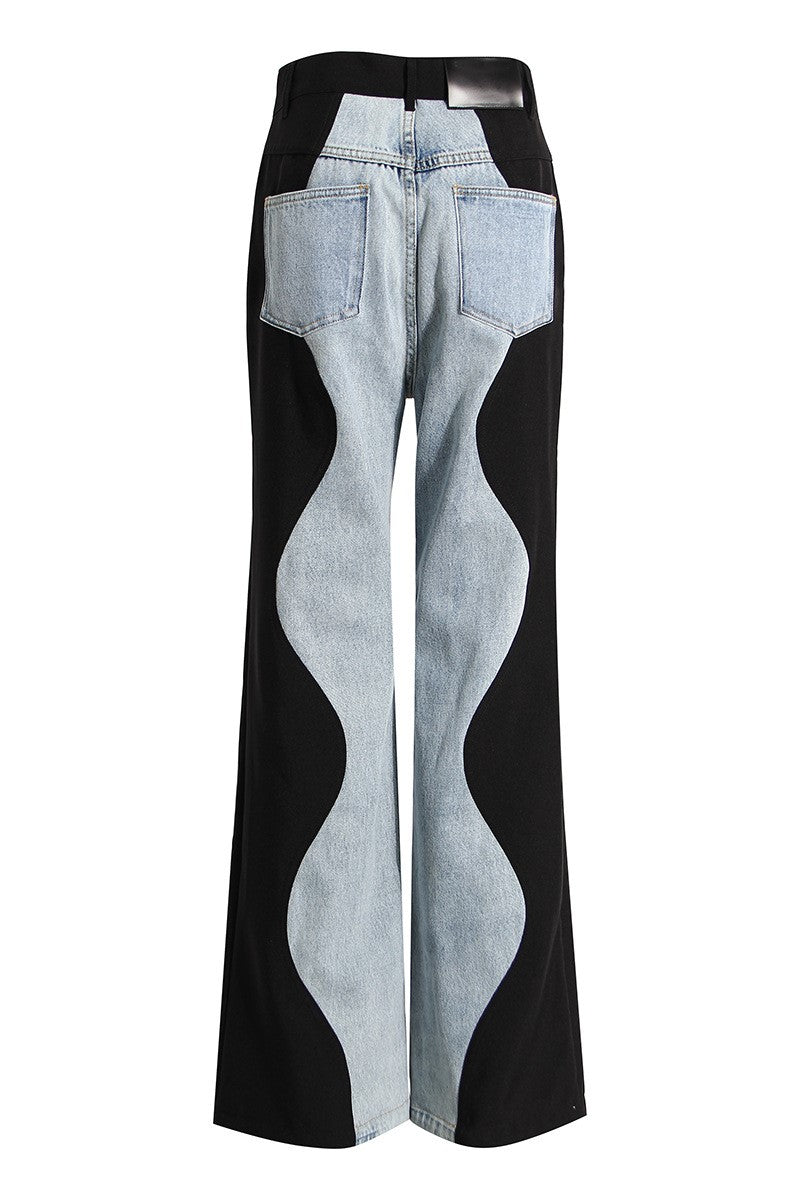 Kate Wave Spliced Jeans