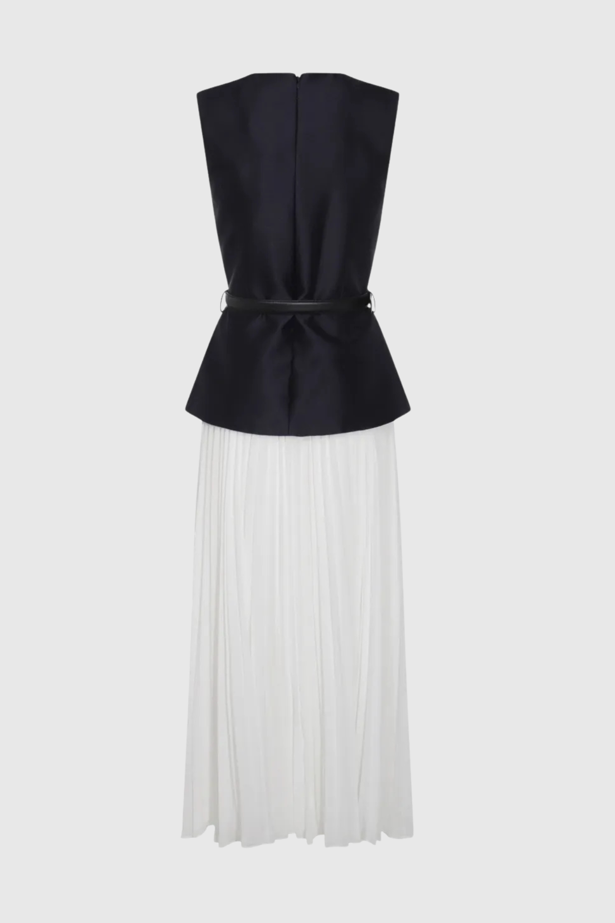Kayele Sleeveless Belted Chiffon Midi Dress