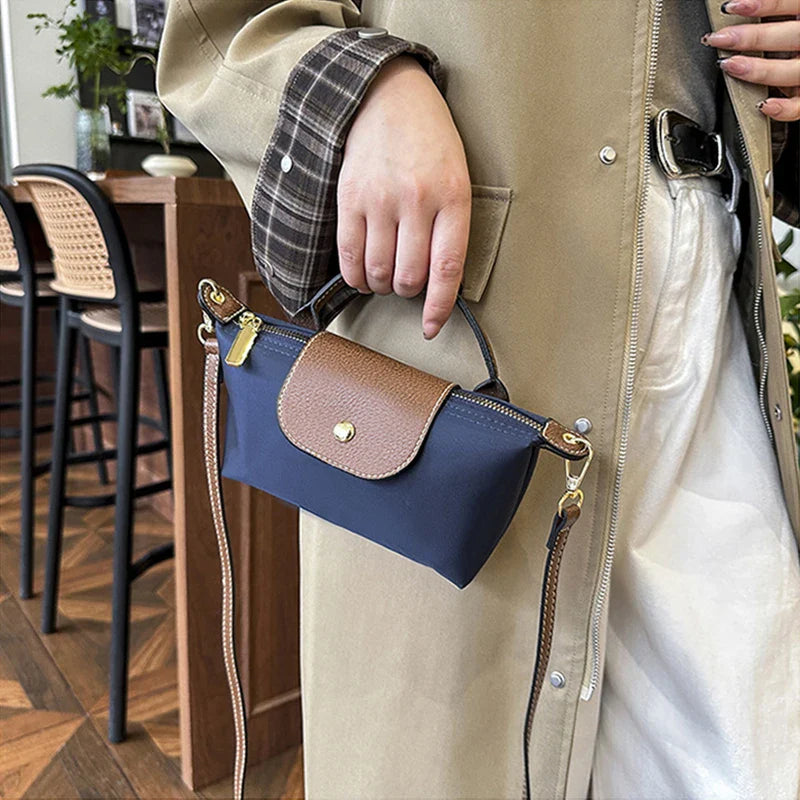 Retro Nylon Dumpling Shoulder Messenger Handbag