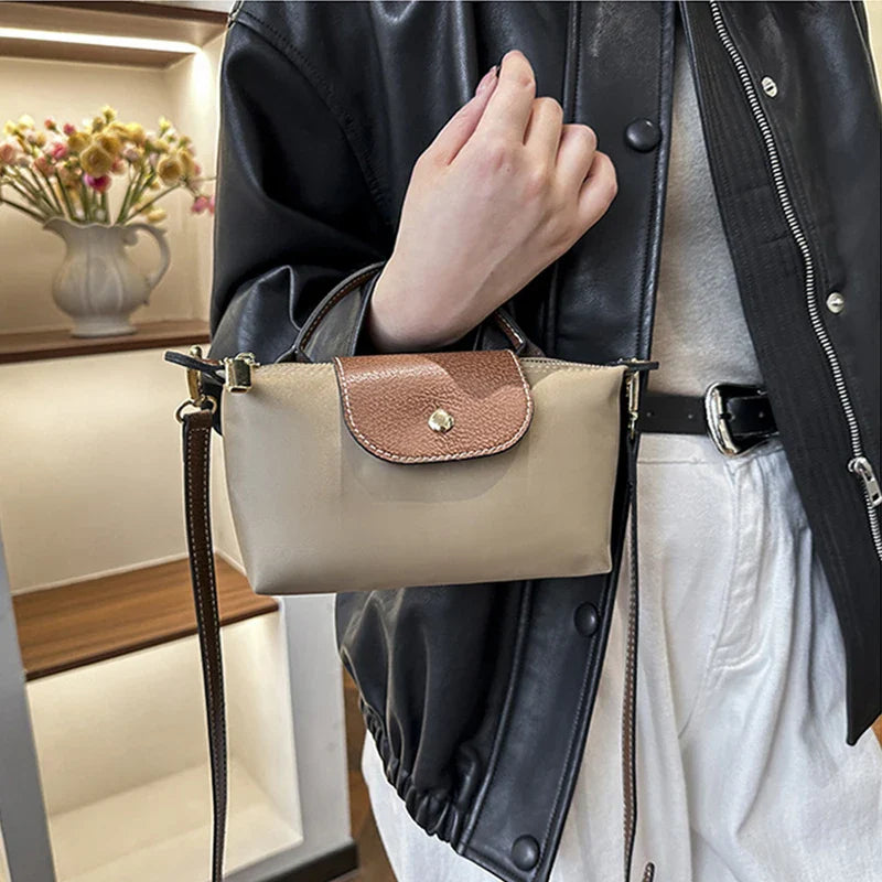 Retro Nylon Dumpling Shoulder Messenger Handbag