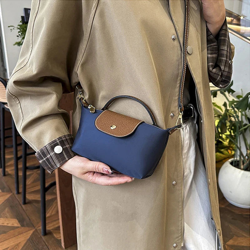 Retro Nylon Dumpling Shoulder Messenger Handbag