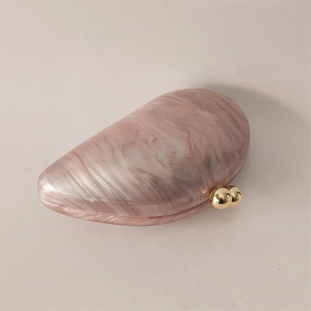 Mini Blue Light Pink Acrylic Box Evening Clutch Bag