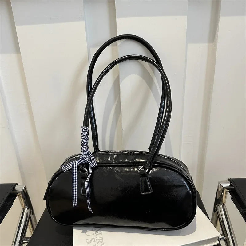 Silver Pillow Crossbody Shoulder Bag