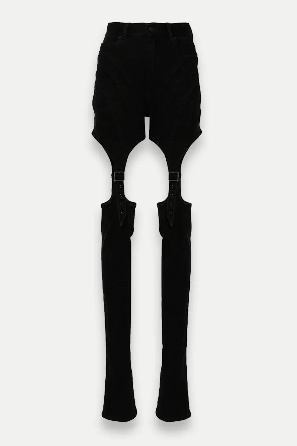 Linnea Cutout Buckled Jeans - Black