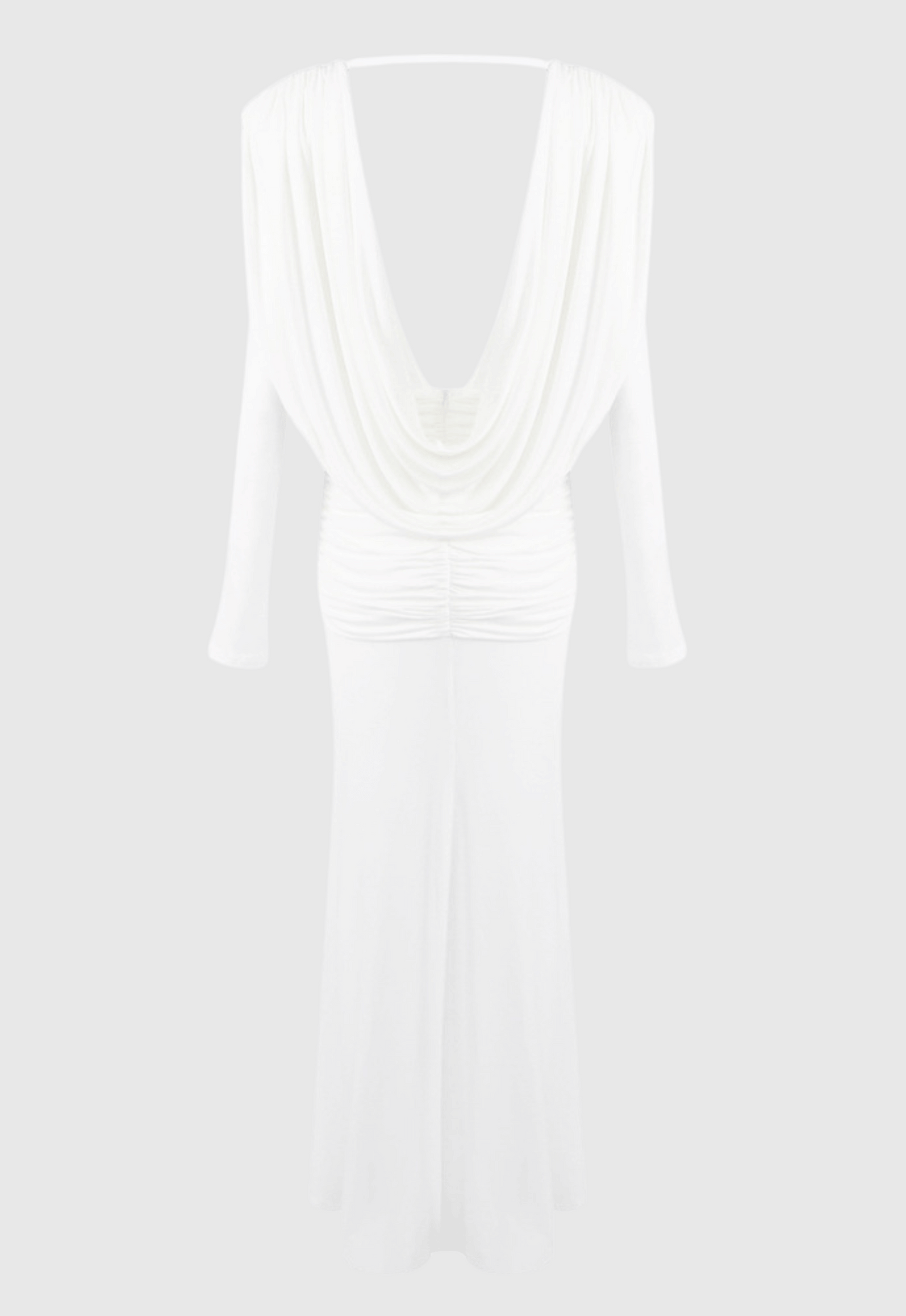 Linus V-neck Draped Backless Maxi Dress