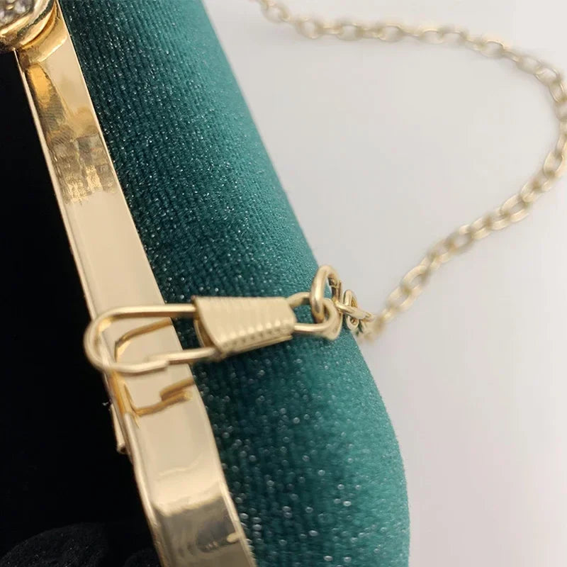 Green Vintage Wedding Evening Clutch Bag