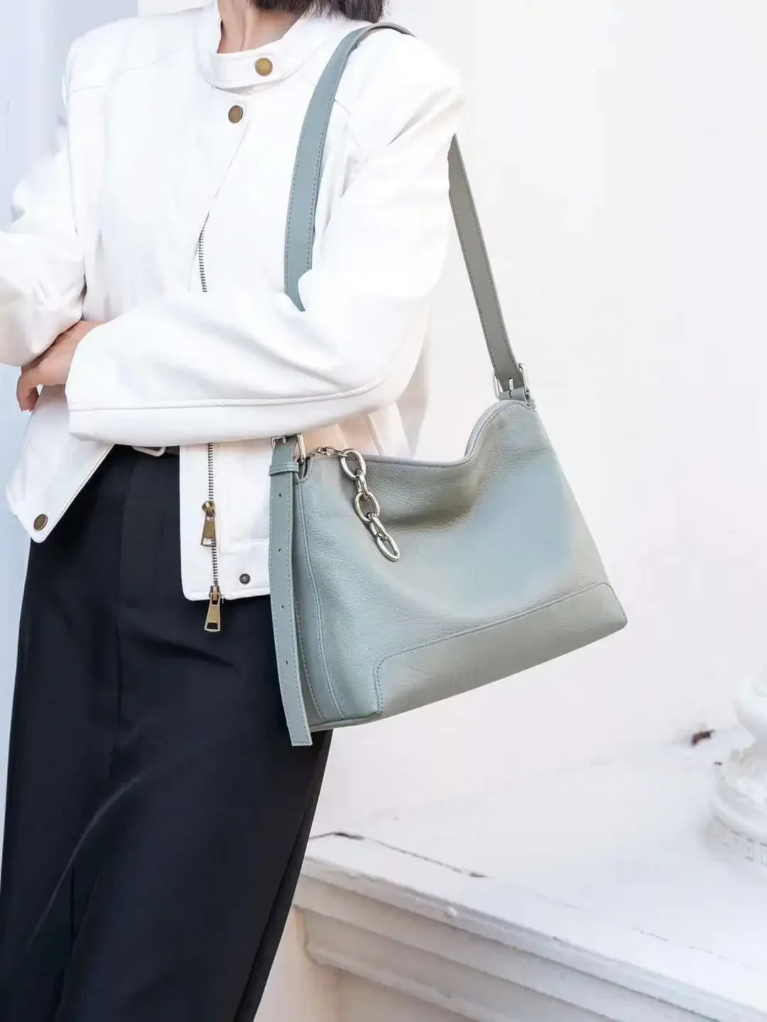 Luxury Genuine Leather Versatile Shoulder Hobo Bag