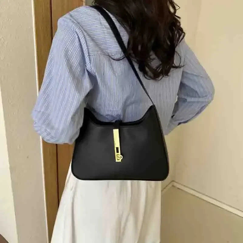 Faux Suede Vintage Commuter Shoulder Bag