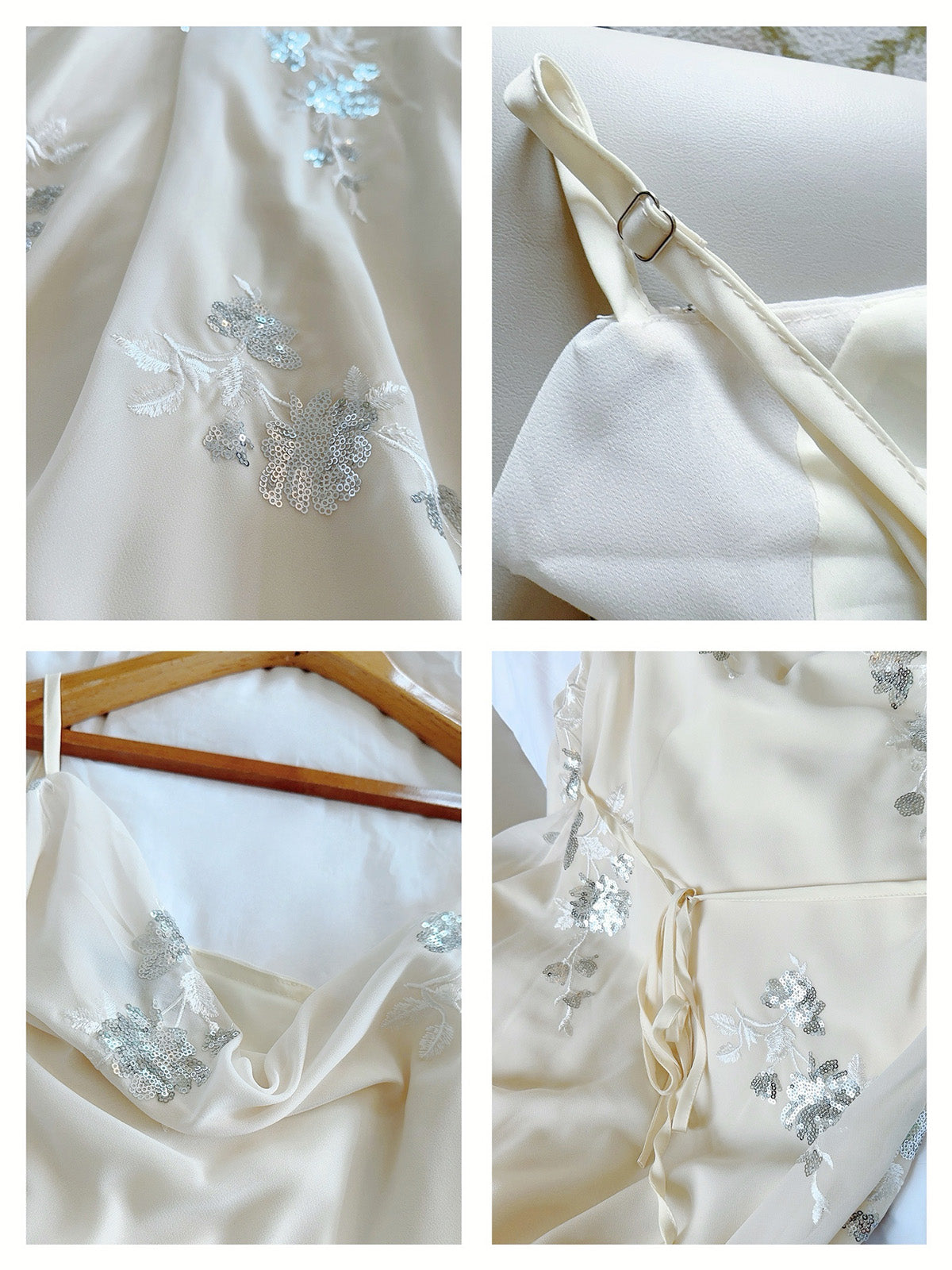 Luxury Embroidered Sequin Slip Dress