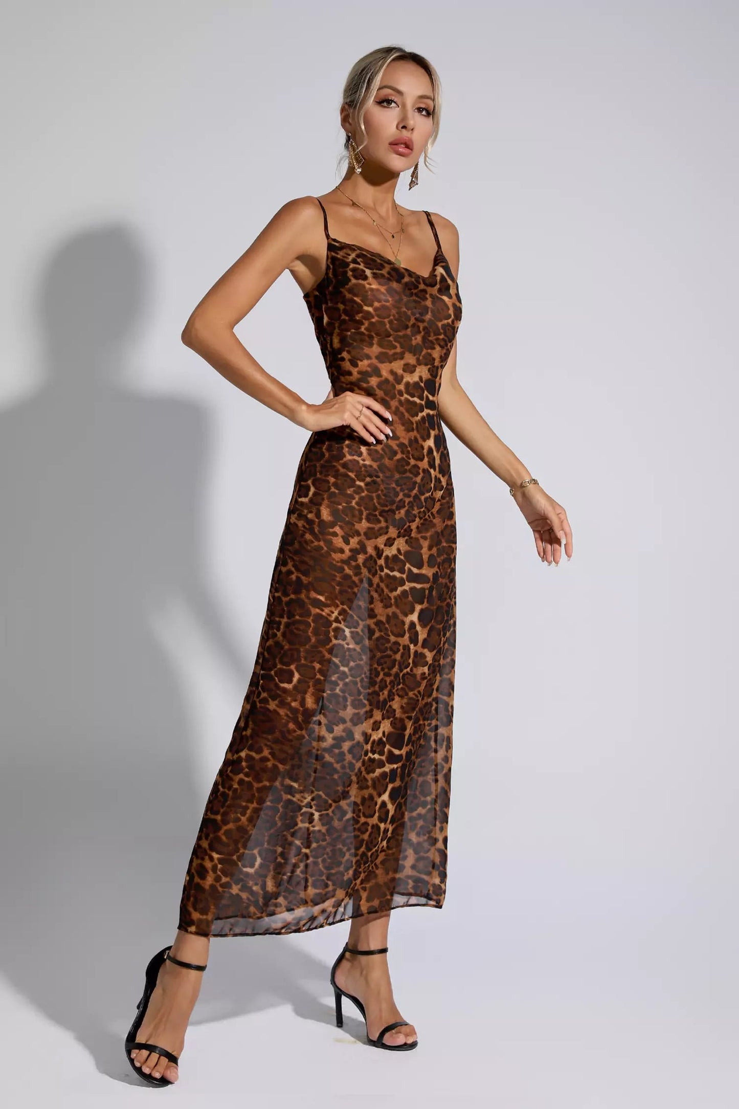 Maisie Leopard Printed Maxi Dress