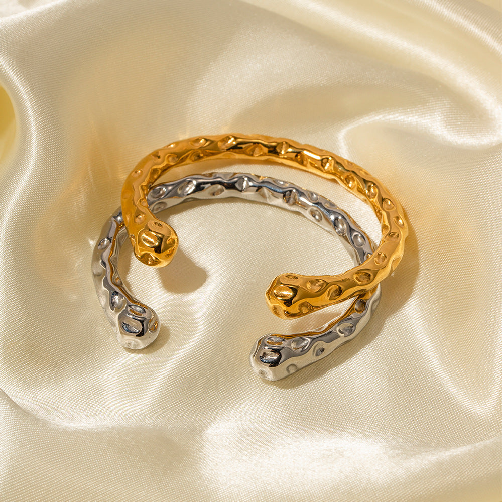 Maisie Hammered Gold Cuff