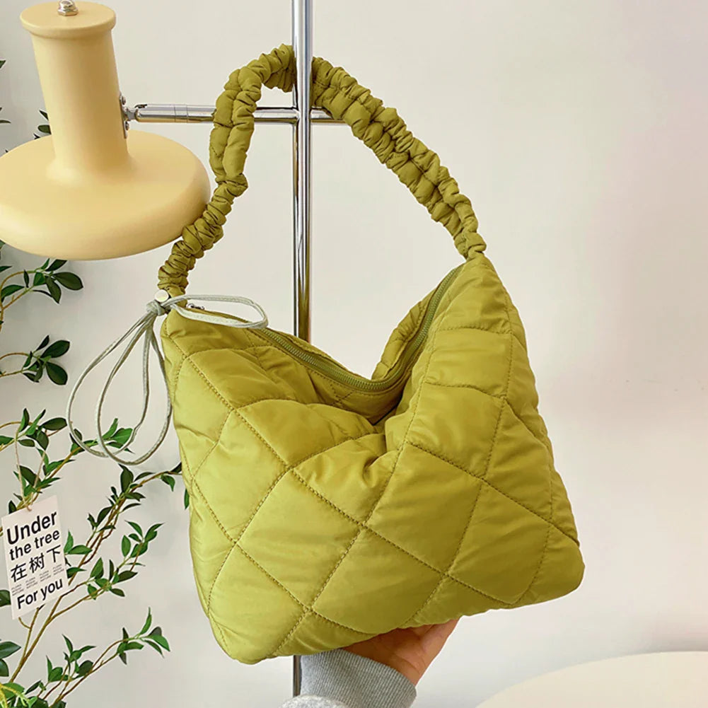 Quilted Puffer Tote Shoulder Bag for Women
