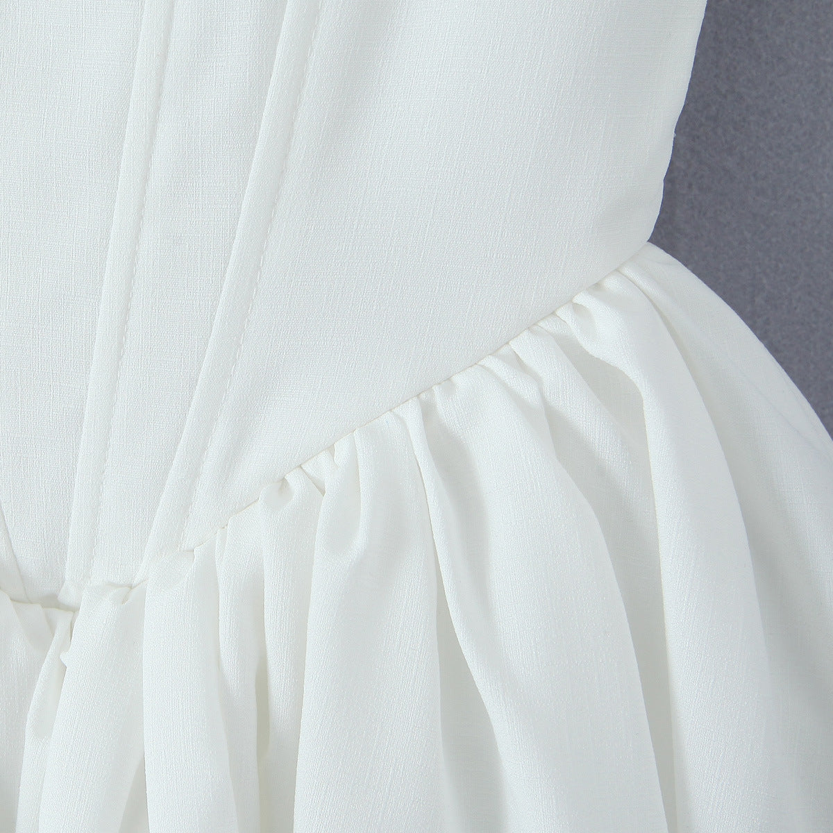 White – Waist-Cinching Camisole Slim Dress