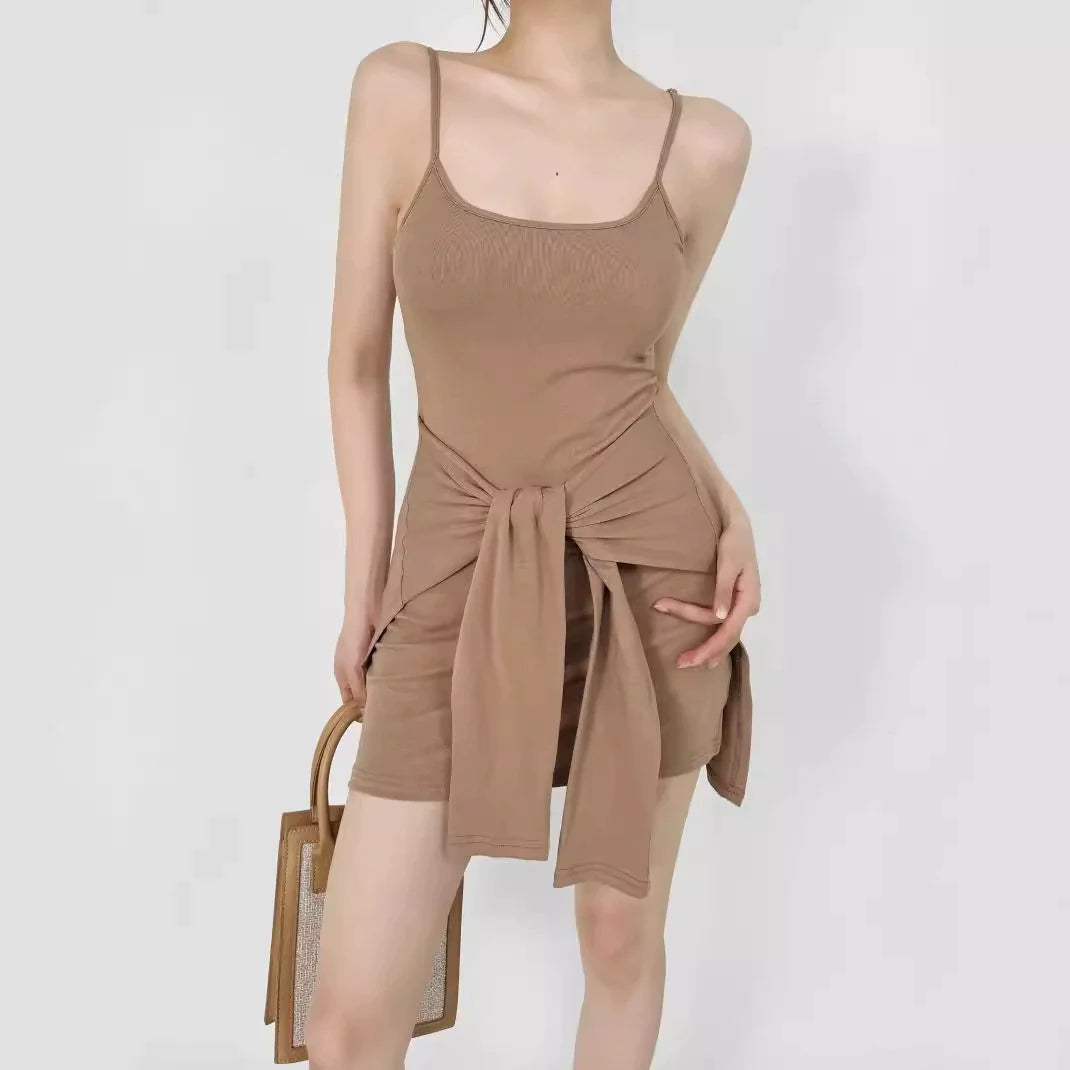 Khaki – Sleeveless Mini Cami Dress