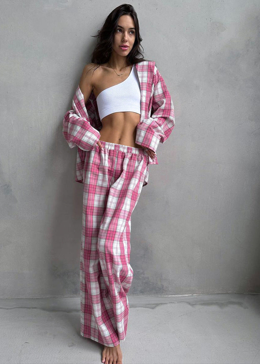 Harper - Plaid Cotton Pajama Set