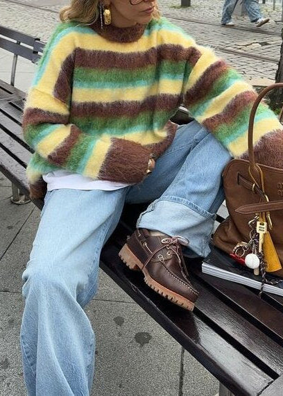 Cozy Stripes Mohair Sweater
