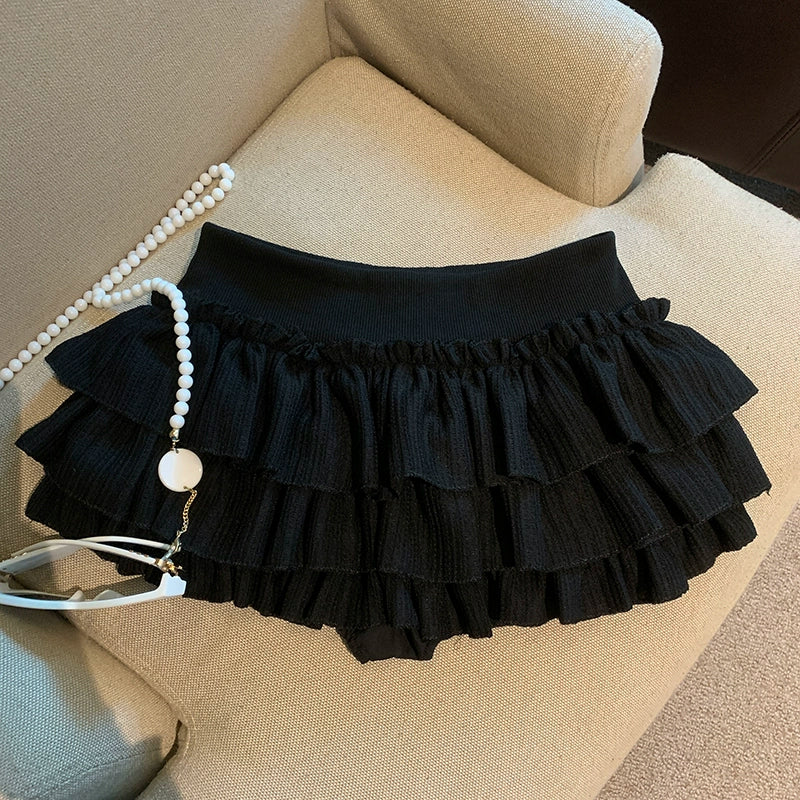 Sania A-Line Tiered Mini Skirt