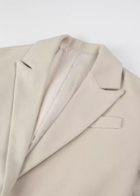 Fringe-Detail Wool Coat