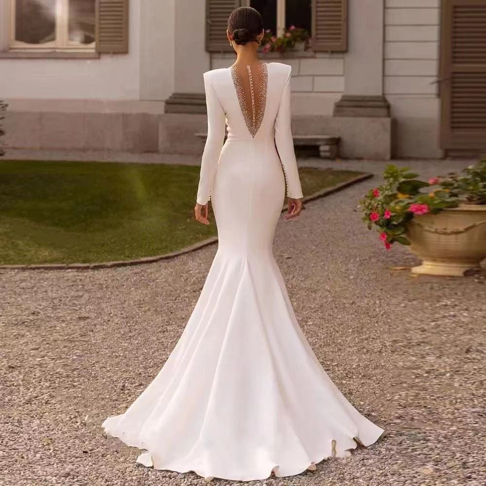 Elegant Mermaid Evening Wedding Dress