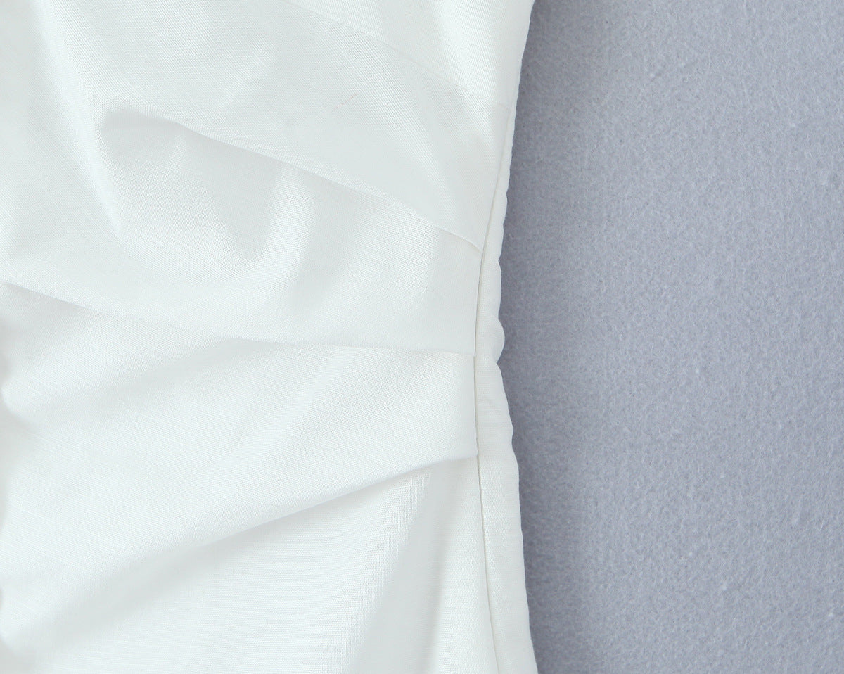 White – Sexy Sleeveless Cardigan Dress
