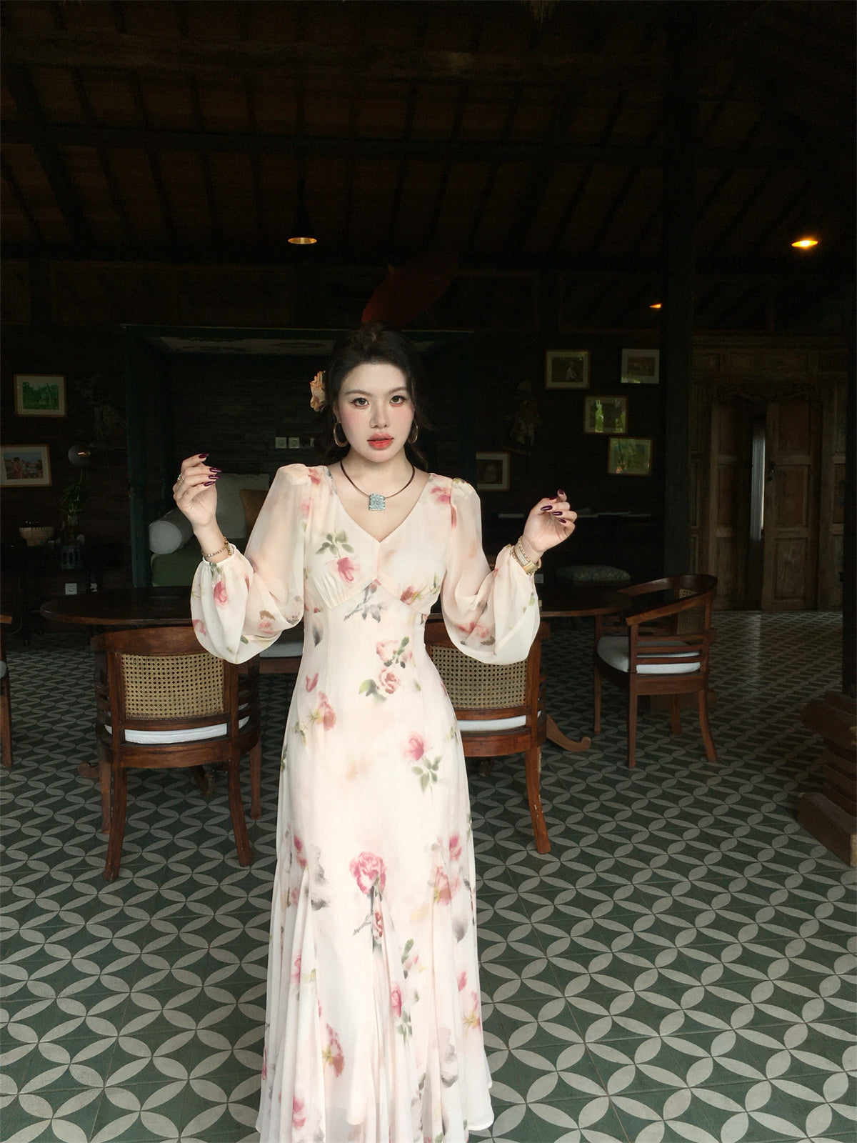 Soft Peach Mist Maxi Dress Gentle Romantic Look for SpringSummer 2025 gunne sax vintage dress