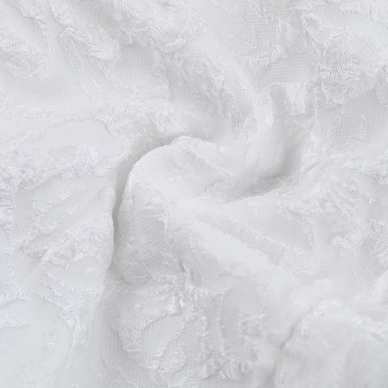 Lace up metal chain lace hem mini skirt