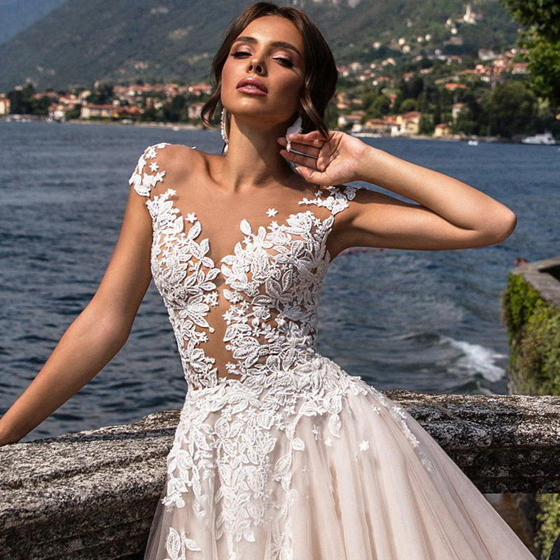 Off-Shoulder Minimalist Wedding Dress