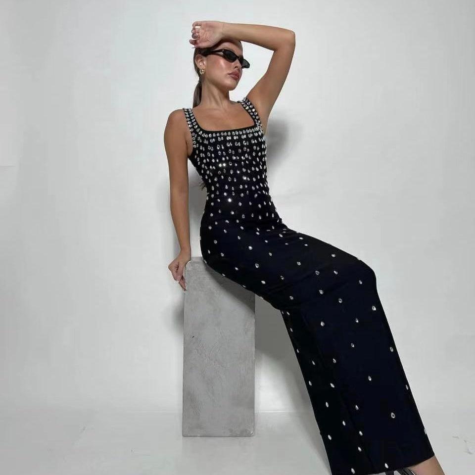 Sexy Backless Crystal Bandage Prom Dress for Party