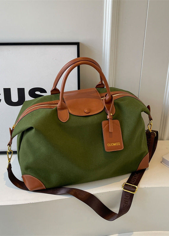 Voyan - Canvas Weekender Bag with Faux Leather Trim