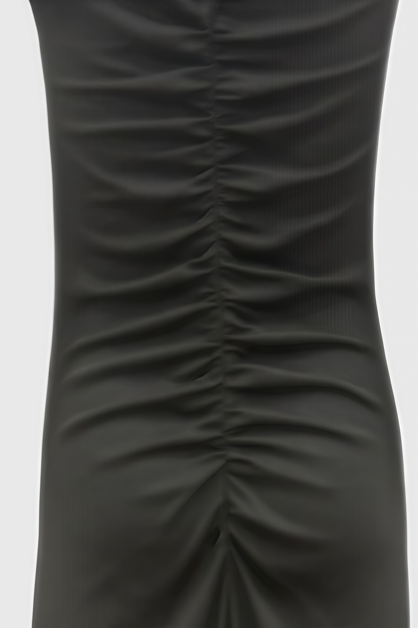 Corake Black Mesh Pleated Maxi Dress