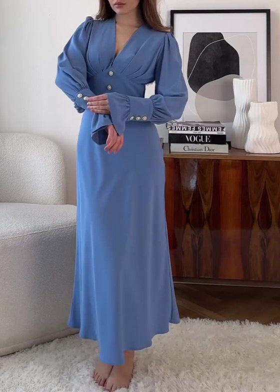Sophia Buttoned Elegance Midi Dress