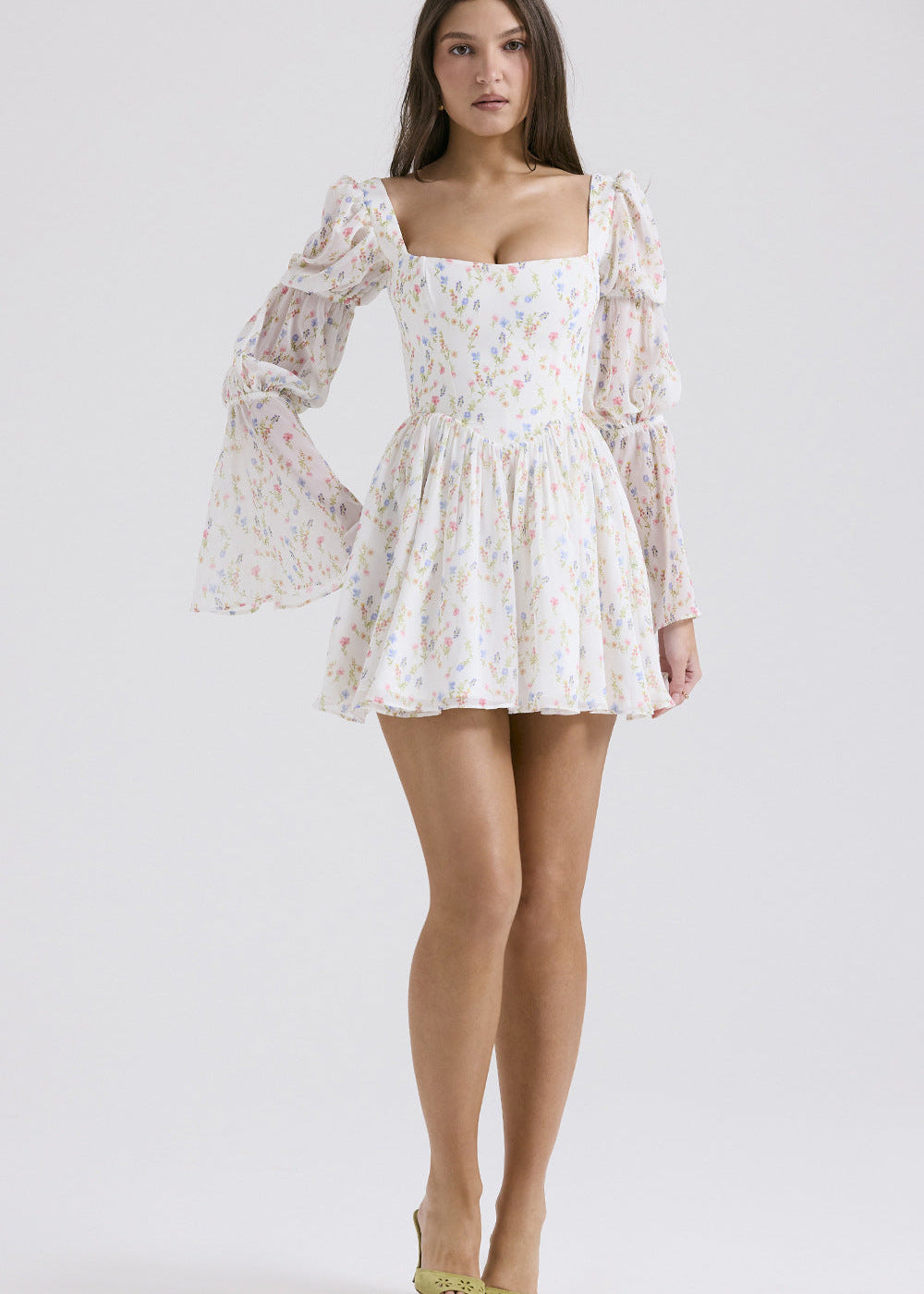 Liliane - Puff Sleeve Floral Mini Dress