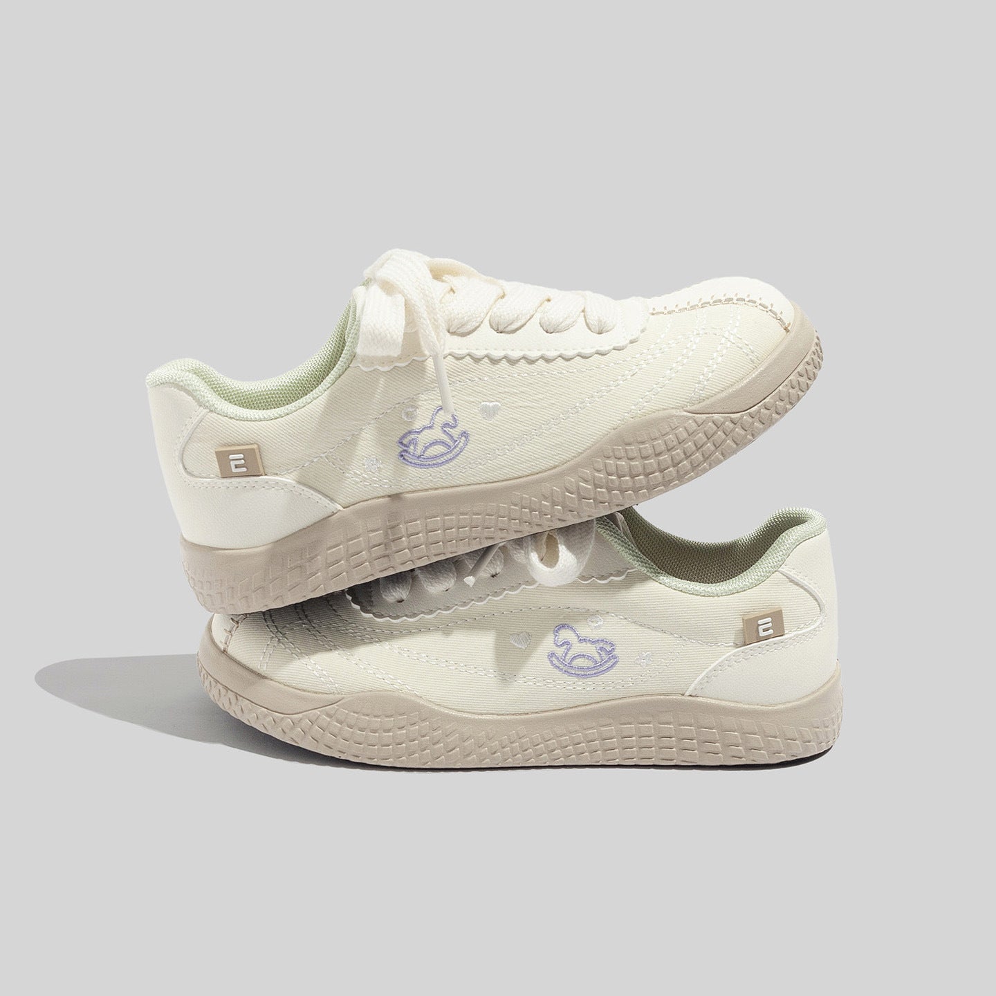 Women's Stylish Laced Up Blue Leather Sneakers