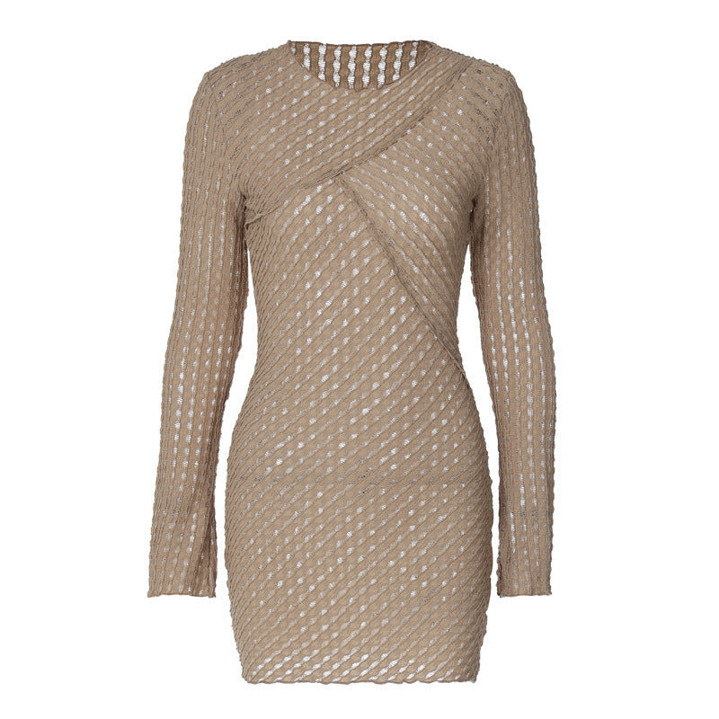 Dress Slim Fit Long Sleeve Ripped Hip for