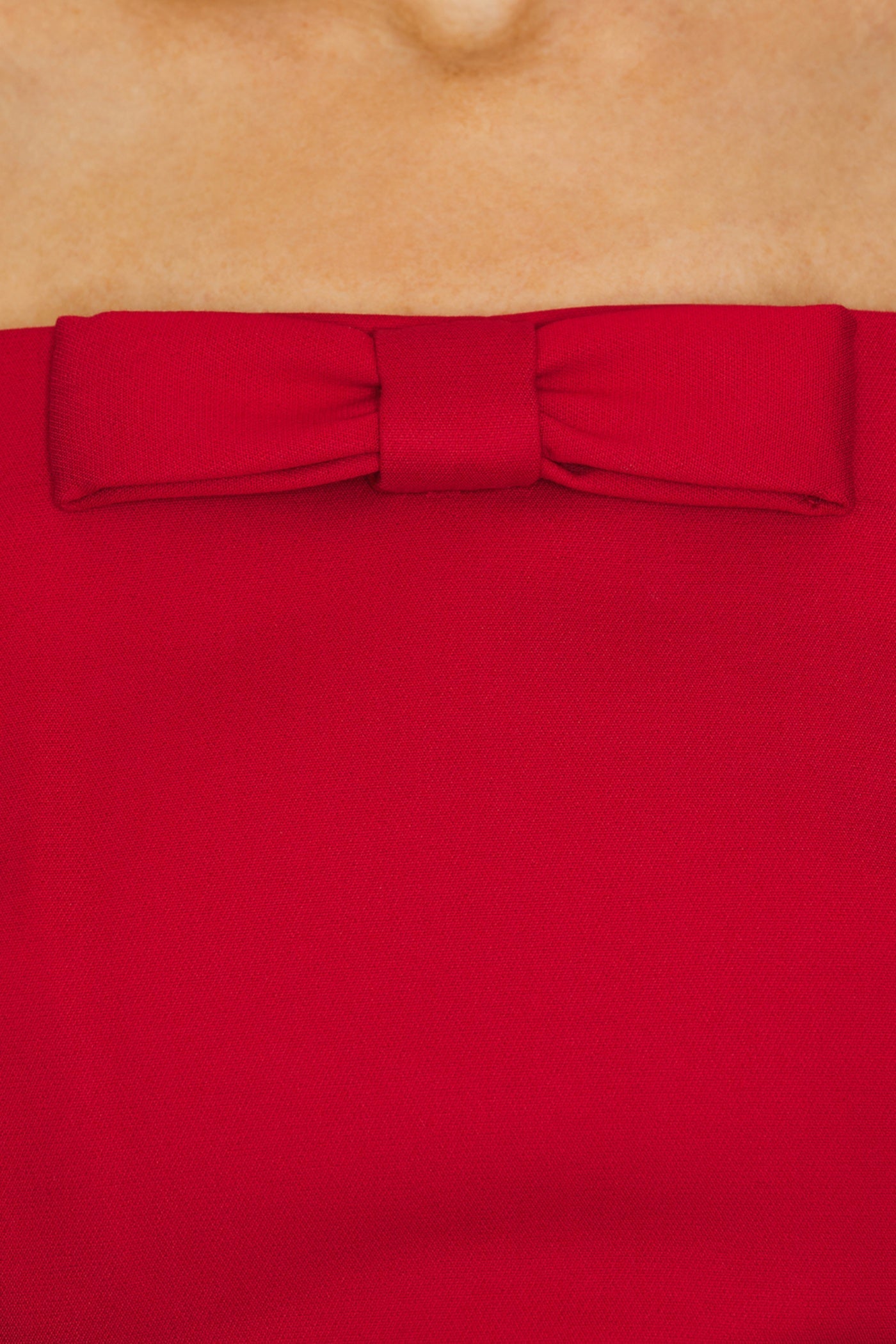 Obozh Bow Strapless Maxi Dress - Red