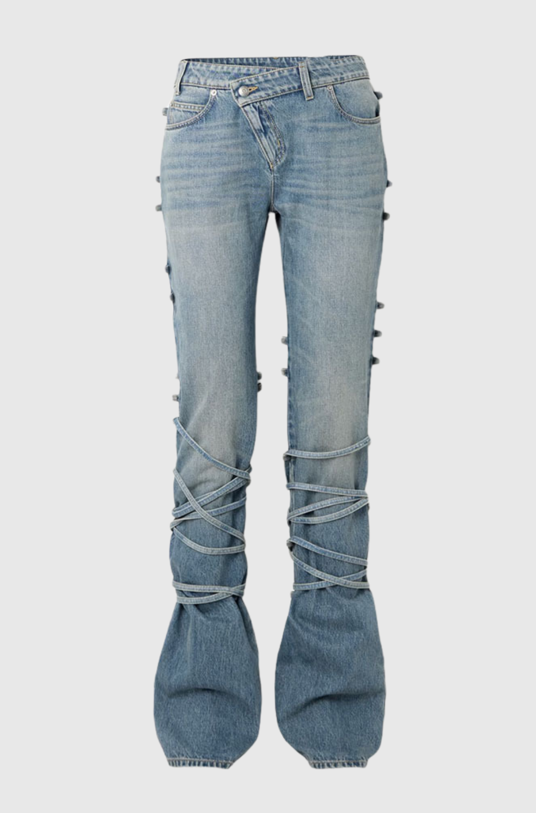 Odette Asymmetric Knotted Flared jeans