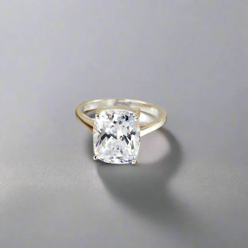Solid 925 Sterling Silver Princess Cut