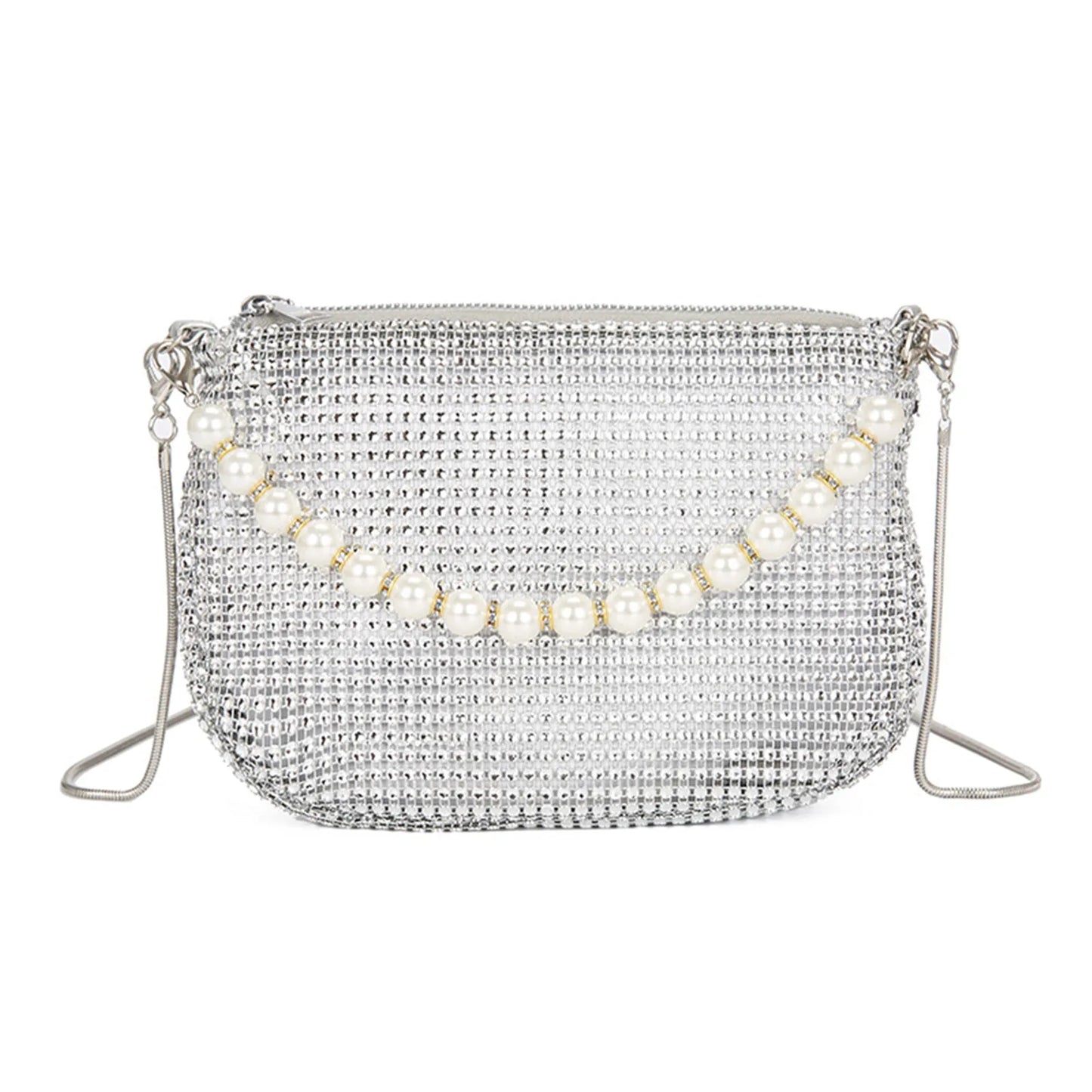 Pearl Rhinestone Delicate Shoulder Bag Party Handbag