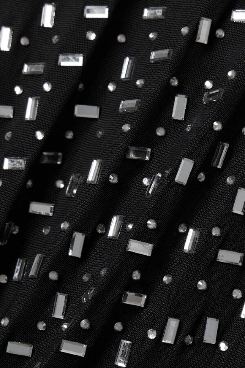 Peyton Crystal Embellished Mesh Maxi Dress