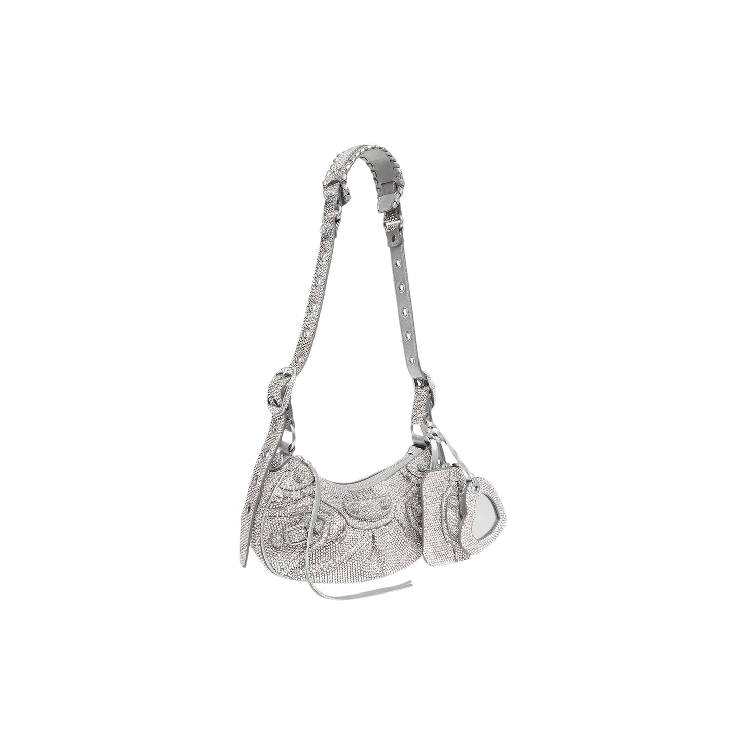 Cagole Bag Silver Glitter