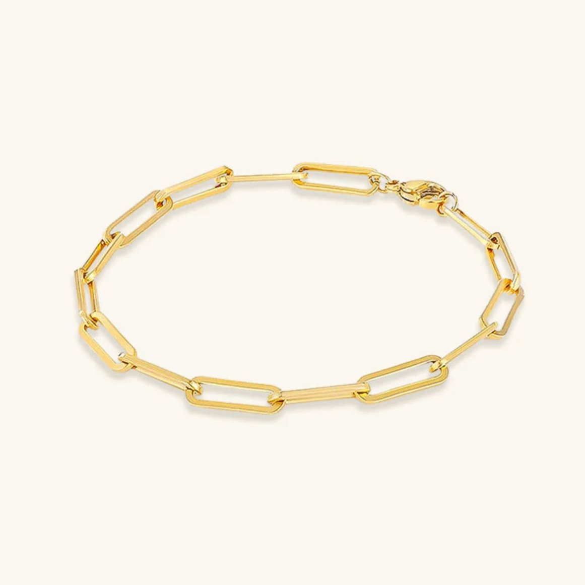 Radiant Gold Paperclip Bracelet